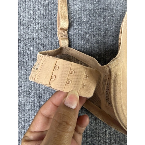 Victoria's Secret 34D Demi‎ Bra Nude Floral Lace Underwire Lined Beige - Picture 6 of 10